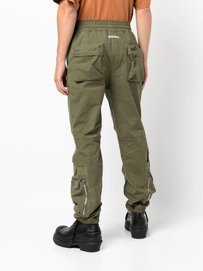 Shop Readymade Drawstring Cargo Trousers In Green