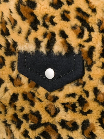 Shop Sacai Leopard Faux-fur Jacket In Yellow