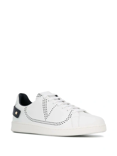 Shop Valentino Backnet Vlogo Sneakers In White