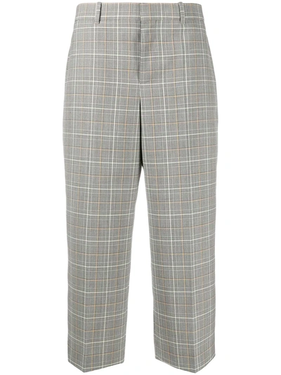 Shop Givenchy High-waisted Plaid Culottes In Neutrals