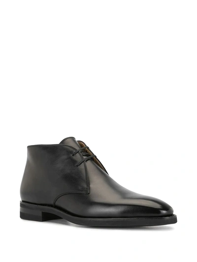 Shop Bally Skiligny Leather Desert Boots In Black