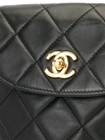 Pre-owned Chanel 翻盖腰包 In Black