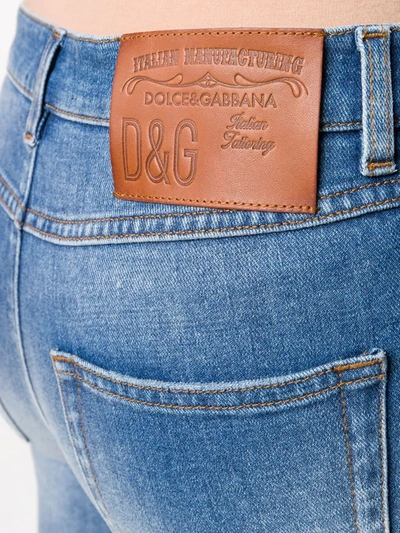 Shop Dolce & Gabbana Faded Effect Skinny Jeans In Blue