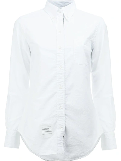 Shop Thom Browne Button-down Cotton Shirt In White