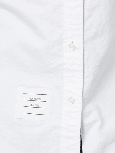 Shop Thom Browne Button-down Cotton Shirt In White