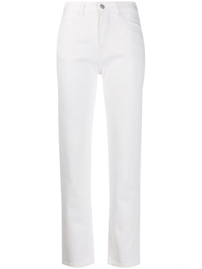 Shop Moncler Straight-leg Trousers In White