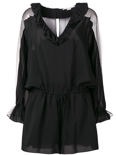 Shop Stella Mccartney Ruffled Jumpsuit In Black