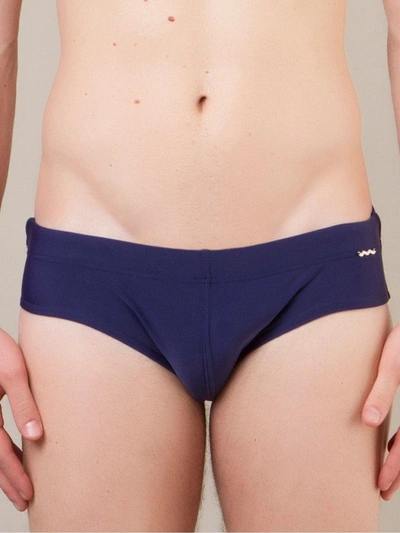 Shop Amir Slama Plain Trunks In Blue