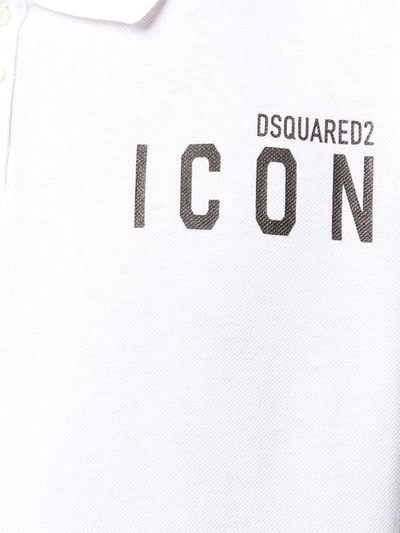 Dsquared2 Icon Polo Shirt In White