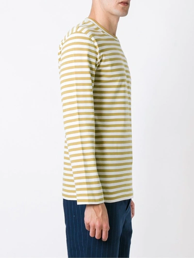 Comme Des Garçons Play Mini Heart Striped T-shirt In Neutrals