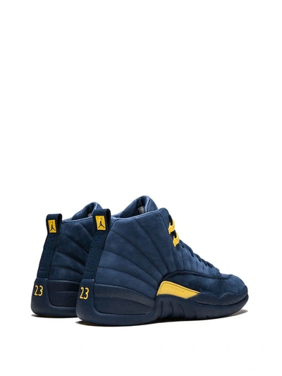 Shop Jordan Air  12 Retro "michigan" Sneakers In Blue
