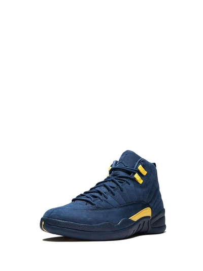 Shop Jordan Air  12 Retro "michigan" Sneakers In Blue