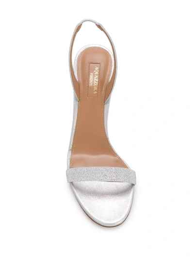 Shop Aquazzura So Nude 85mm Sandals In Silver