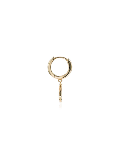 Shop Andrea Fohrman Crescent Moon Hoop Single Earring In Gold