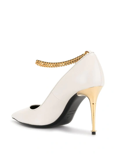 Shop Tom Ford Chain Link Detailed Pumps In White