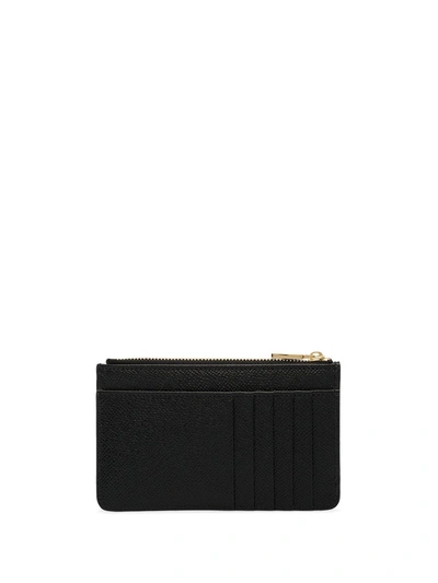 Shop Dolce & Gabbana Embellished Logo Cardholder In Black