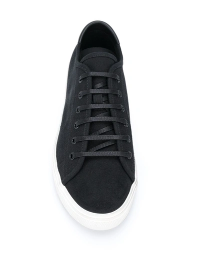 Shop Saint Laurent Malibu Lace-up Sneakers In Black