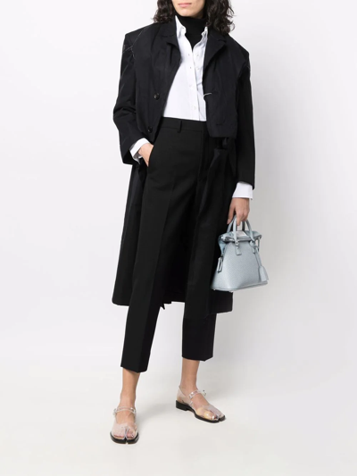 Shop Comme Des Garçons High-waisted Tailored Trousers In Schwarz