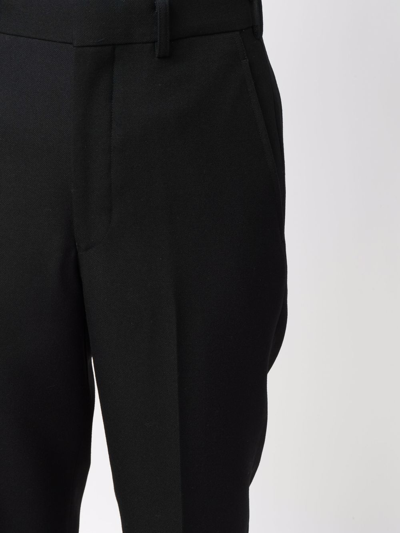 Shop Comme Des Garçons High-waisted Tailored Trousers In Schwarz