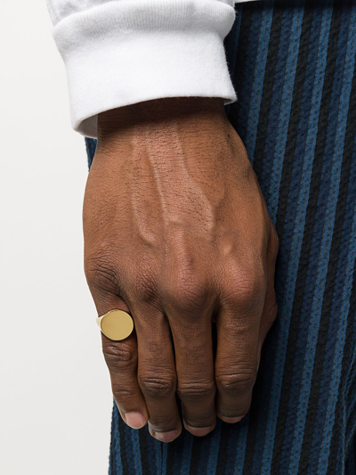 Maria Black Gold Gordon Signet Ring In Gold