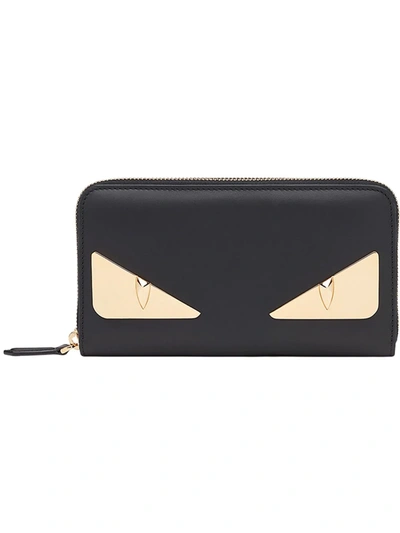 Shop Fendi Bag Bugs Zipped Wallet In Black