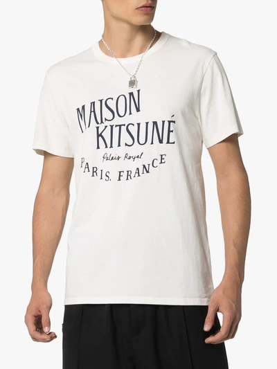 MAISON KITSUNÉ LOGO PRINT T-SHIRT - 白色