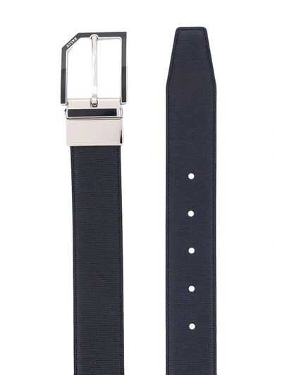 Bally Astory Reversible And Adjustable Leather Belt In Blue