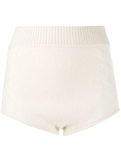 Shop Cashmere In Love Knit Mimie Shorts In White