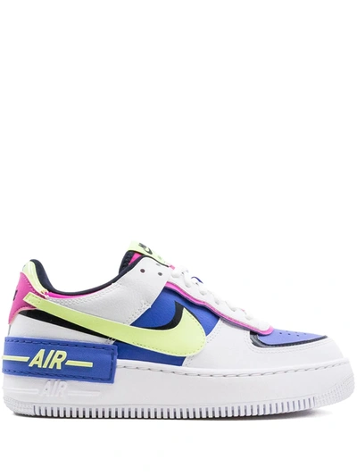 Shop Nike Air Force 1 Shadow "white/barely Volt/sapphire/fir" Sneakers