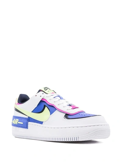 Shop Nike Air Force 1 Shadow "white/barely Volt/sapphire/fir" Sneakers