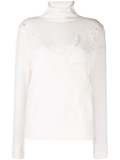 Shop Onefifteen Abstract-knit Cashmere Jumper In White