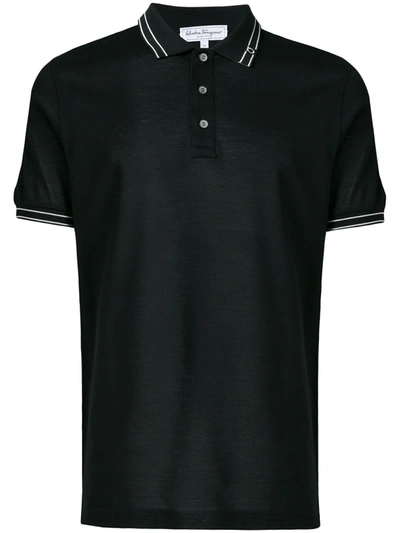 Shop Ferragamo Gancio Polo Shirt In Blue