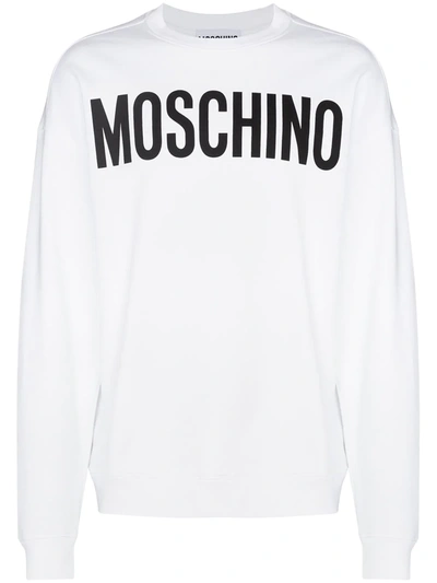 Shop Moschino Logo-print Sweatshirt In White