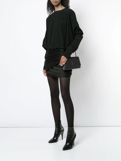 Shop Saint Laurent Small Kate Chain-link Crossbody Bag In Black
