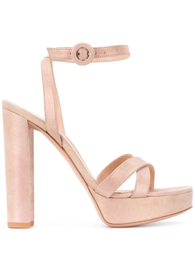 Shop Gianvito Rossi Platform High Heel Sandals In Pink