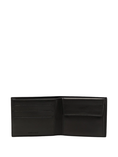 Shop Oamc Logo-print Leather Cardholder In Black