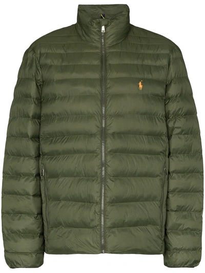 Shop Polo Ralph Lauren Ultralight Quilted Recycled Polyester Jacket In Green