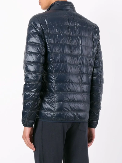 Shop Ea7 Down Jacket In Blue