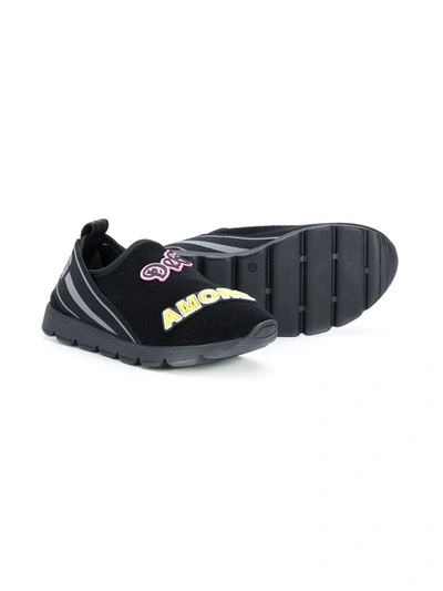 Shop Dolce & Gabbana Logo Patch Sneakers In Black