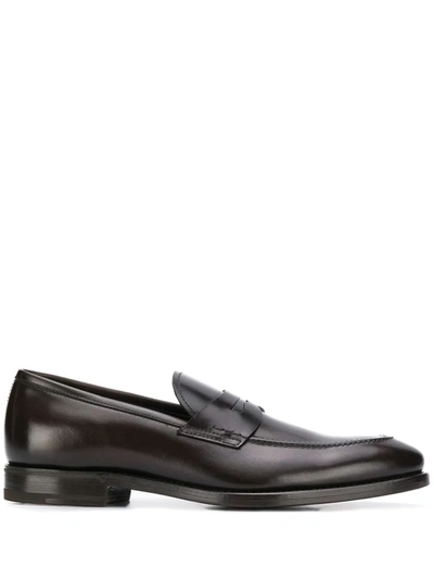 Shop Henderson Baracco Penny Loafers In Brown