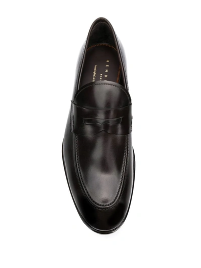 Shop Henderson Baracco Penny Loafers In Brown