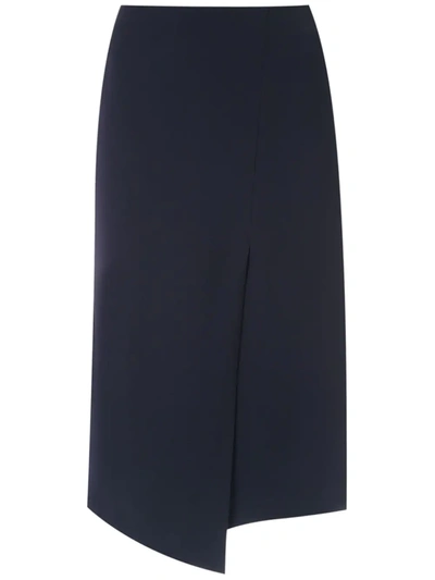 Shop Gloria Coelho Wrap Midi Skirt In Black