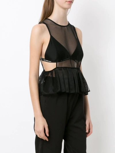 Olympiah Flamingo Mesh Tank Top X Silvia Braz In Black