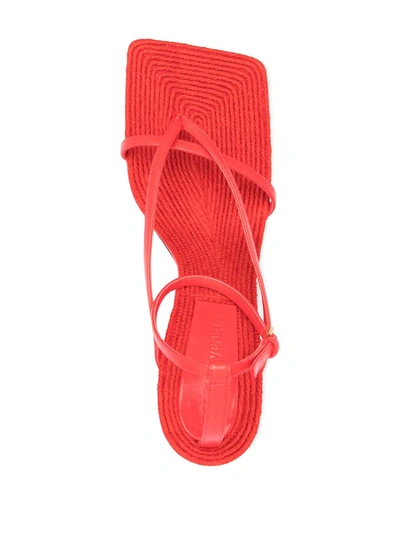 Shop Bottega Veneta Stretch 90mm Sandals In Red