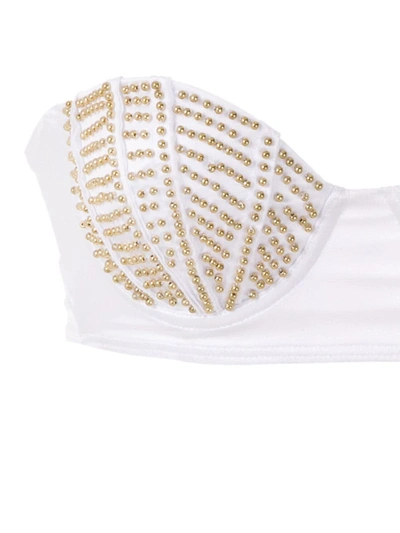 Shop Amir Slama Bandeau Bikini Set In White