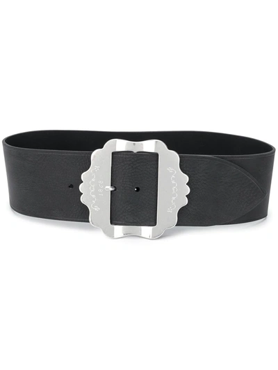 Shop Isabel Marant Engraved Buckle Belt In Black