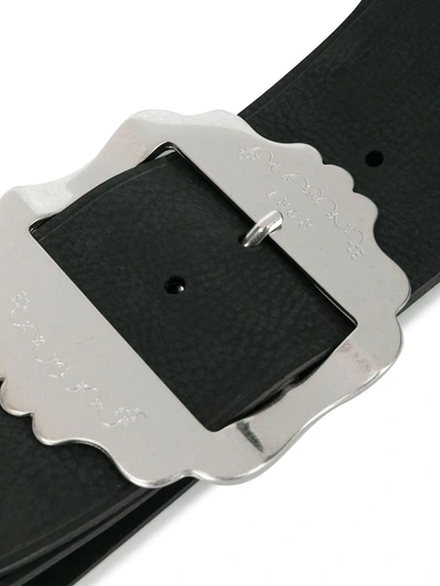 Shop Isabel Marant Engraved Buckle Belt In Black