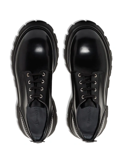 Shop Alexander Mcqueen Wander Leather Lace-up Shoes In Black