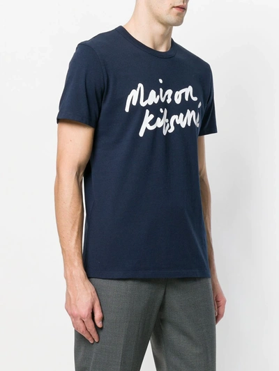 Shop Maison Kitsuné Printed T-shirt In Blue