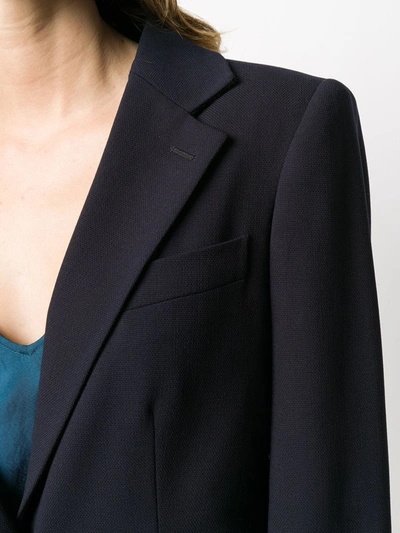 Shop Giorgio Armani Single Breasted Boyfriend Blazer In Blue